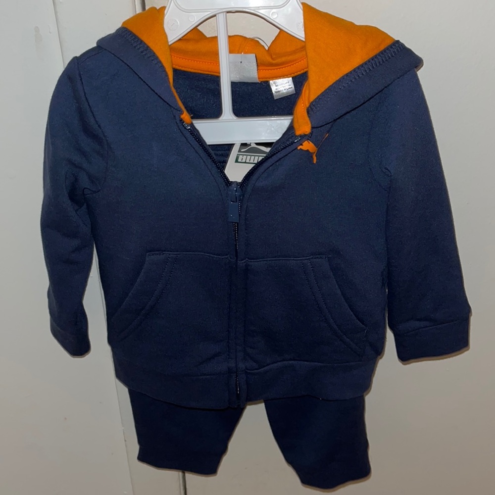 Puma blue and orange sweat suite ofit